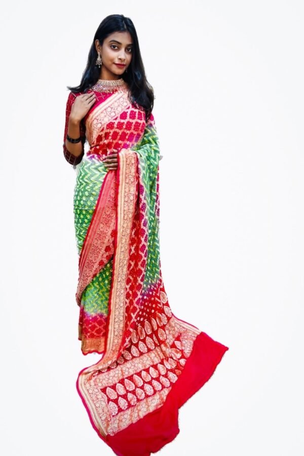 Alia Bhatt Style Bandhani Banarasi Saree: Celebrity Elegance - Vastra ShringarSAREEVastra ShringarVastra ShringarAlia Bhatt Style Bandhani Banarasi Saree: Celebrity Elegance