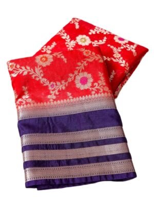Banarasi Silk Saree with Beautiful Jaal Work - Vastra ShringarSAREEVastra ShringarVastra ShringarVS202Banarasi Silk Saree with Beautiful Jaal Work
