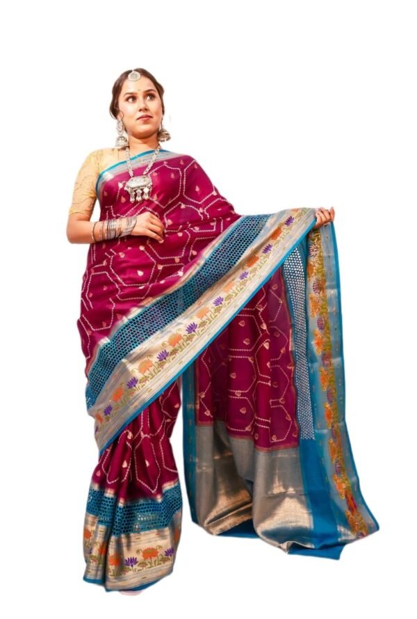 Dupion Silk Cut Work(Katwar) Fancy Embroidered Saree - Vastra ShringarSAREEVastra ShringarVastra ShringarDupion Silk Cut Work(Katwar) Fancy Embroidered Saree