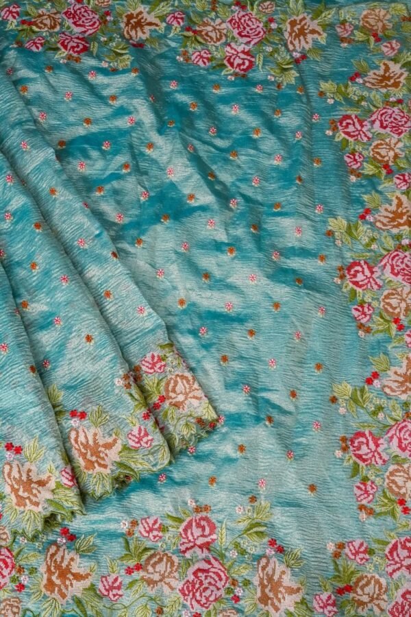 Exclusive Collection: Crushed Texture Tissue Silk Saree - Hand Work Embroidery - Vastra ShringarSAREEVastra ShringarVastra ShringarVS227Exclusive Collection: Crushed Texture Tissue Silk Saree - Hand Work Embroidery