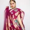 Exclusive Offer: Dupion Katan Silk Saree - Hand Brushed Elegance with Meena Hand Work - Vastra ShringarSAREEVastra ShringarVastra ShringarDupion Silk Sarees