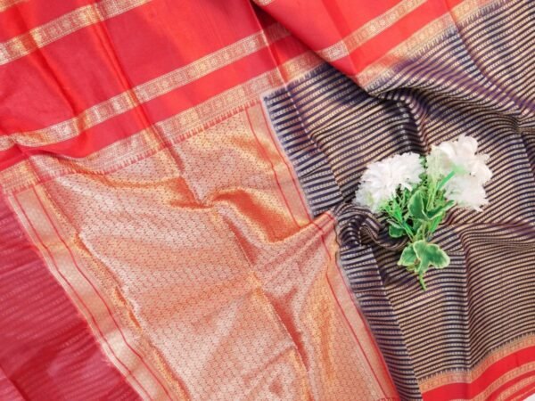 Katan Silk Zari Strip Saree - Vastra ShringarSAREEVastra ShringarVastra ShringarKatan Silk Zari Strip Saree