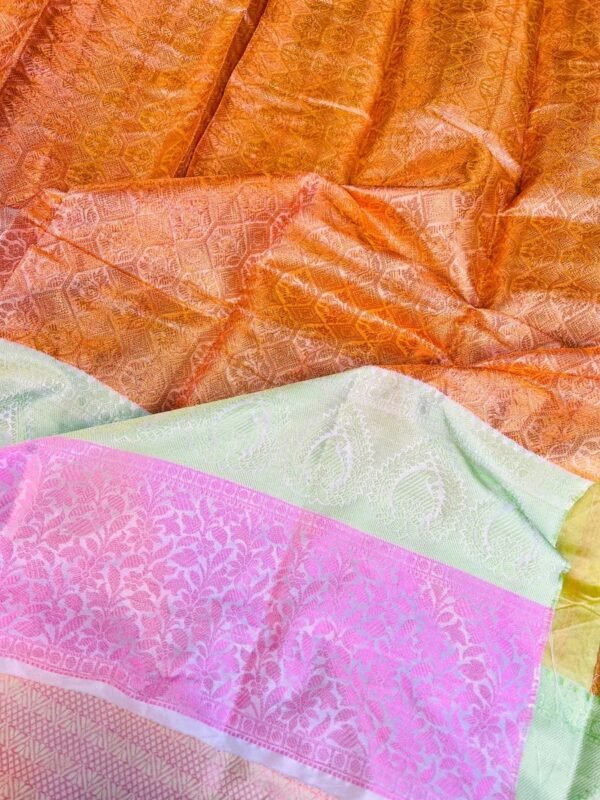 Linen Cotton Silk Saree with Zari Strips - Vastra ShringarSAREEVastra ShringarVastra ShringarLinen Cotton Silk Saree with Zari Strips