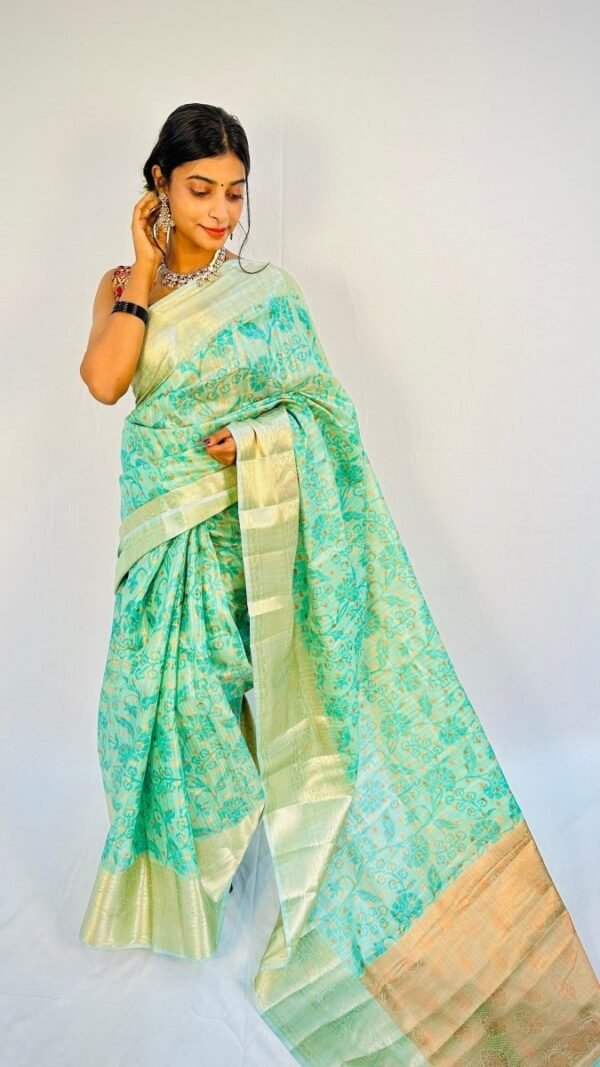 Linen Jute Saree with Fancy Print - Vastra ShringarSAREEVastra ShringarVastra ShringarLinen Jute Saree with Fancy Print