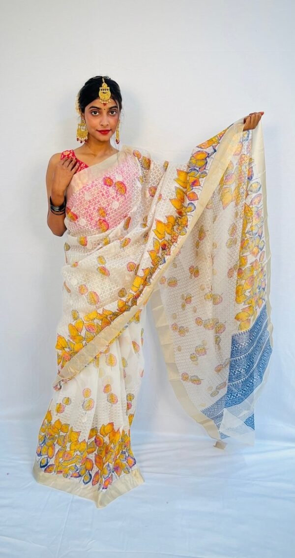 Organza Silk with Kashmiri Embroidery - Vastra ShringarSAREEVastra ShringarVastra ShringarOrganza Silk with Kashmiri Embroidery