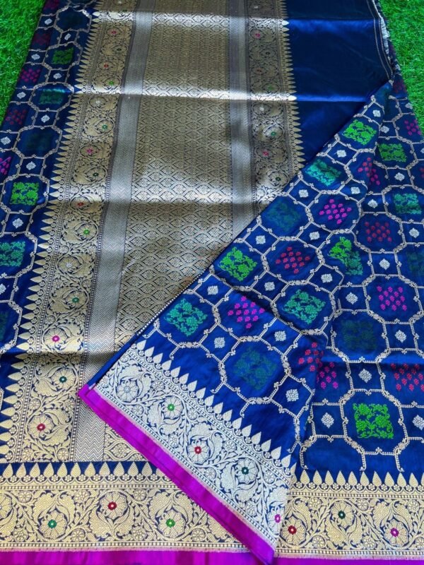 Pure Katan Silk Multi Meena Jaal Design Saree - Vastra ShringarSAREEVastra ShringarVastra ShringarPure Katan Silk Multi Meena Jaal Design Saree