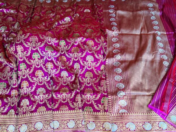 Pure Katan Silk Saree with Graceful Meena Work - Vastra ShringarSAREEVastra ShringarVastra ShringarPure Katan Silk Saree with Graceful Meena Work