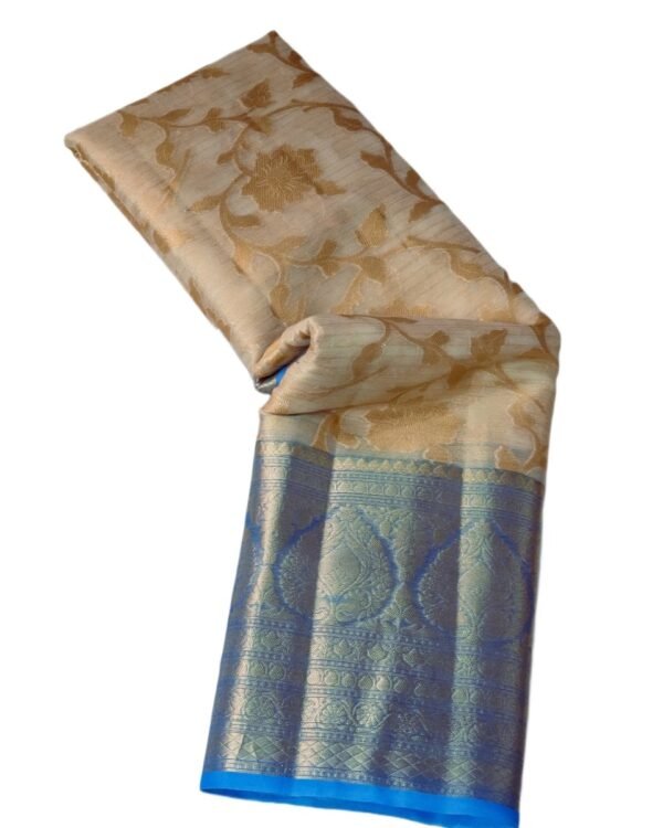 Tissue Silk Saree with Golden Zari Motifs - Vastra ShringarSAREEVastra ShringarVastra ShringarVS242Tissue Silk Saree with Golden Zari Motifs