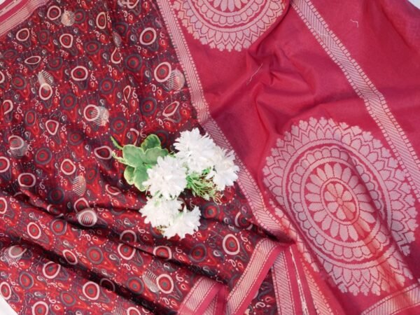 Warm Silk Block Printed Saree - Vastra ShringarSAREEVastra ShringarVastra ShringarWarm Silk Block Printed Saree
